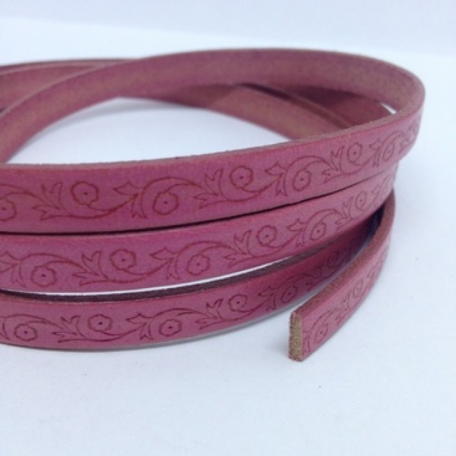 Шнур шкіра STAMP 8х2 мм тип U0873 рожевий Італія